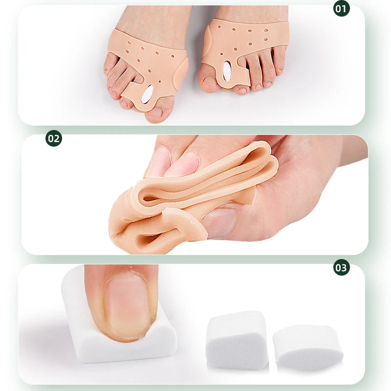 Adjustable Silicone Toe Spacers with Inserts for Overlapping Toes - image 5