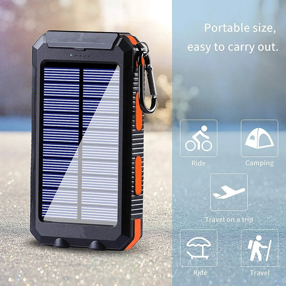 20,000mAh Solar Panel Power Bank with Dual USB, 20W Fast Charging - image 2