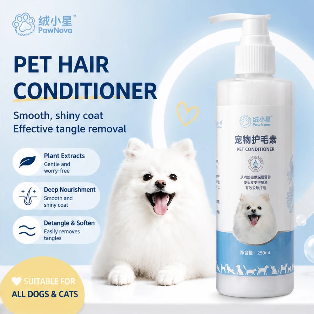 PET Conditioner for Dogs Cats Natural Formula Dog Cat Coat Care Detangler Softener Anti