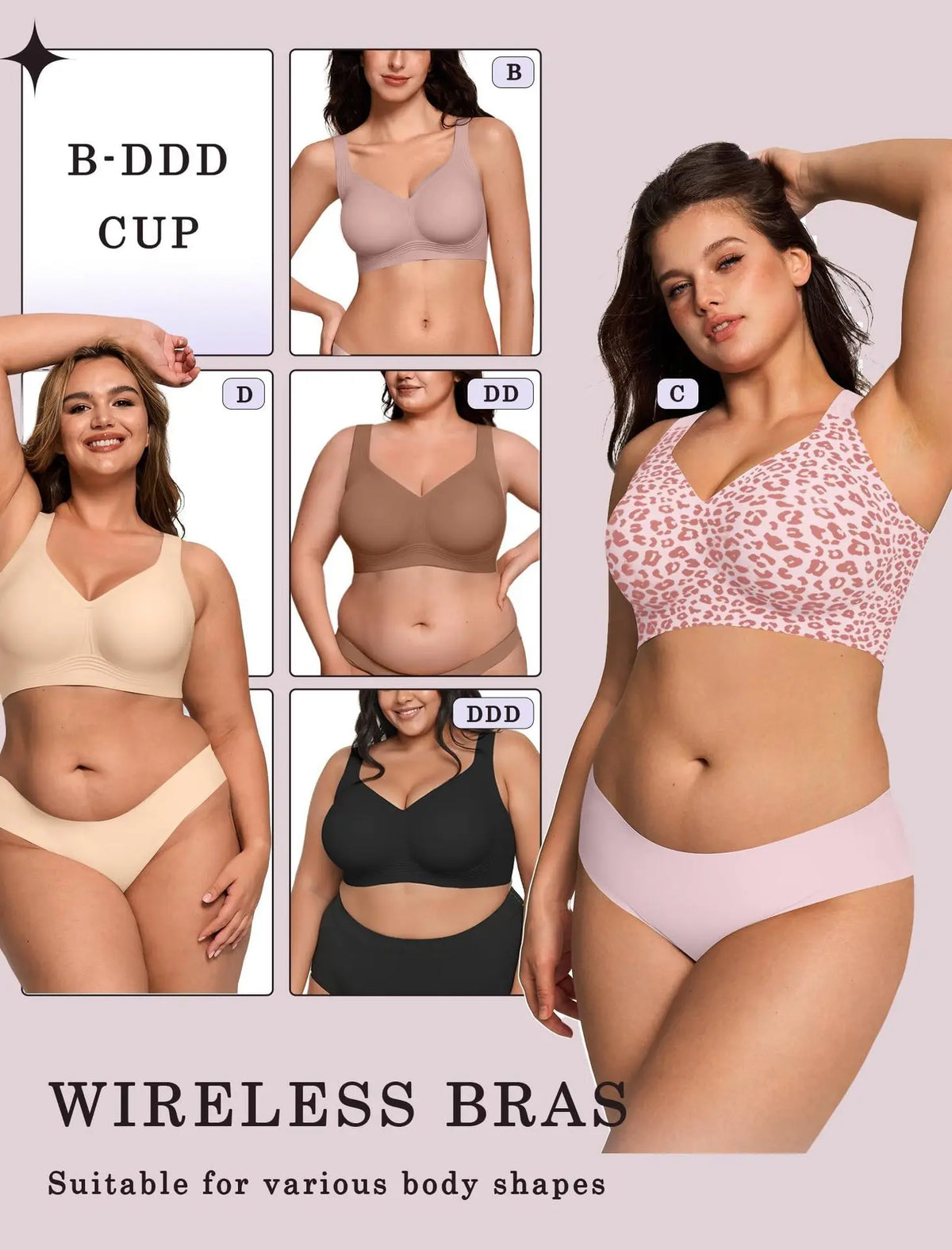 Seamless Wire-Free Jelly Bra with Wide Straps, Plus Sizes S–5XL - image 2