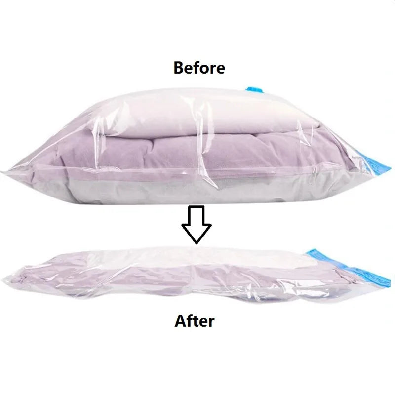 Vacuum Storage Bag for Bedding and Clothes, 100 x 70 cm, PA+PE - image 5