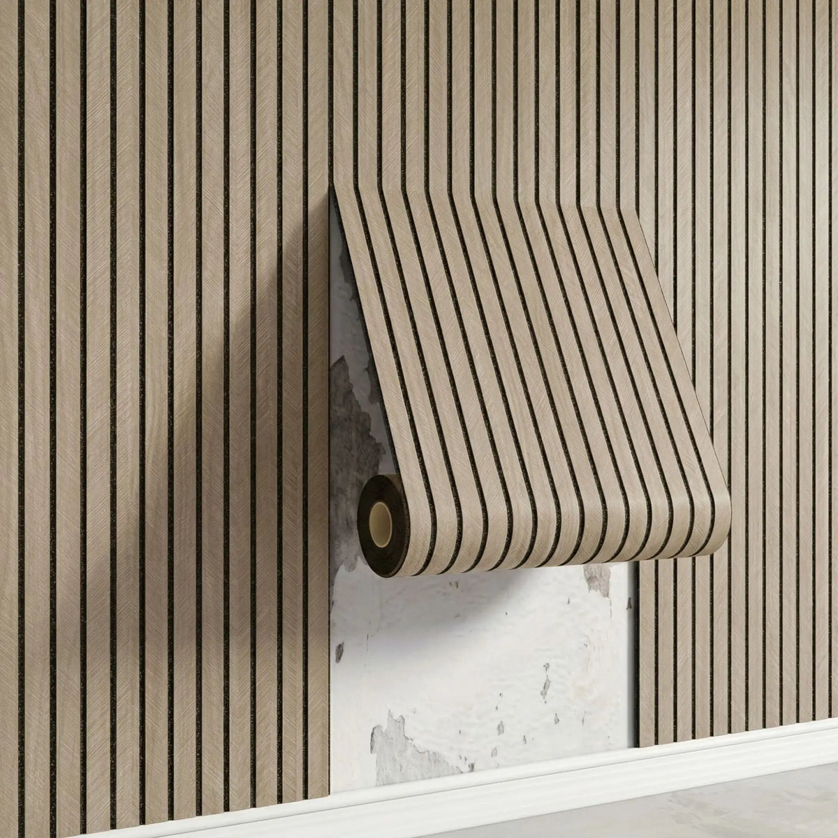 Retro Chinoiserie Wood Slat Peel and Stick Wall Film, 60 cm x 3 m - image 7