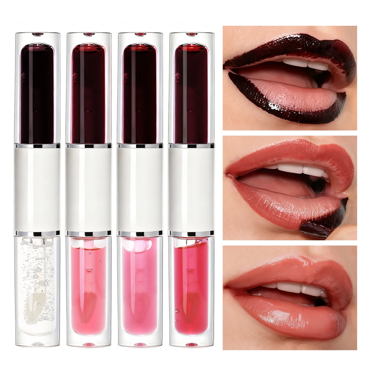 2-in-1 Lip Oil and Peel-Off Gloss Tint, Non-Sticky, 8 ml