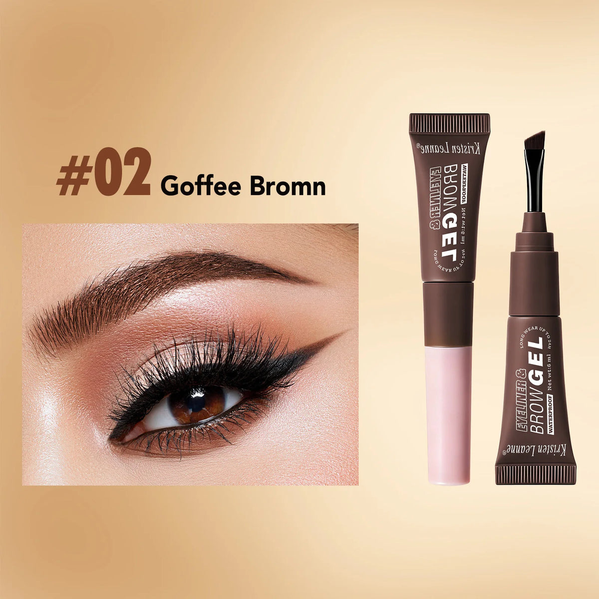 Liquid Eyebrow Tint and Brow Glue, 24-Hour Wear, 10 ml, 4 Shades - image 8