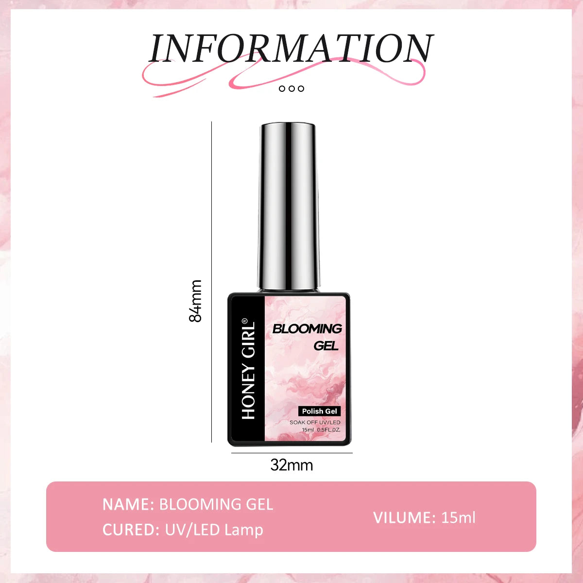 Clear Blooming Gel for Stone, Watercolor and Floral Nails, 15 ml - image 6