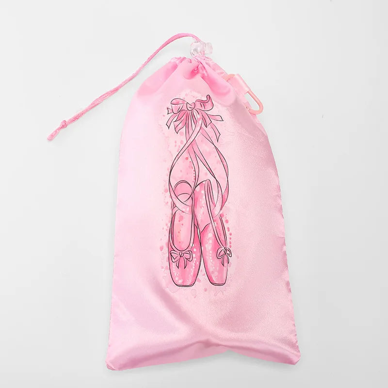 Pink Drawstring Ballet Shoe Bag for Dance Shoes, 30 x 16 cm - image 4