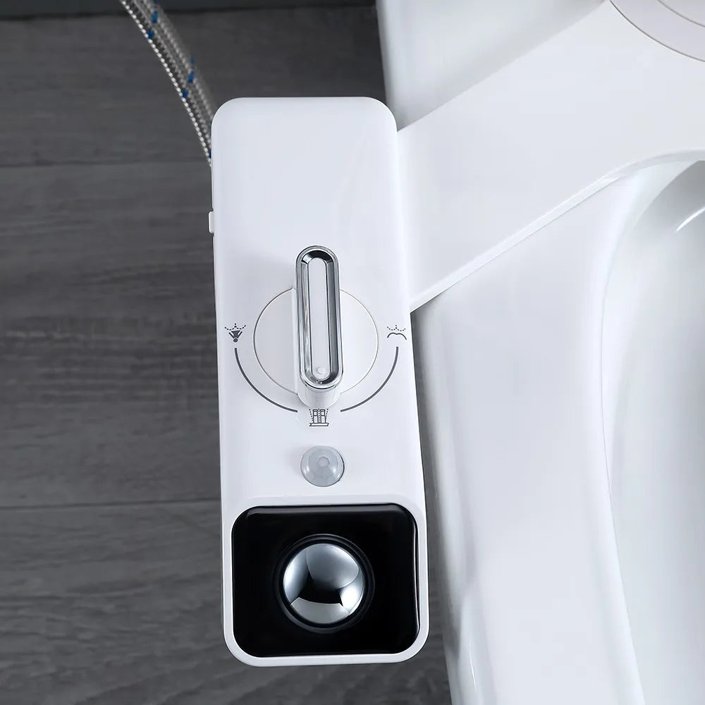 Adjustable Water Pressure Dual Self Cleaning Nozzle ABS Modern Bidet Attachment Toilet