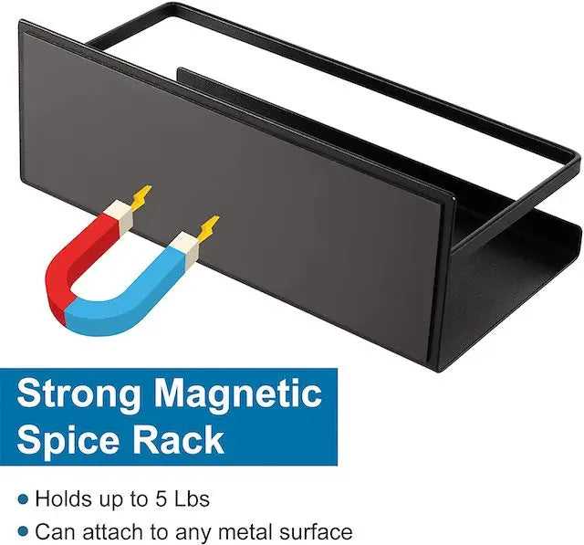 Removable Magnetic Spice Rack Fridge, Strong No Punching Multifunctional Spice Rack