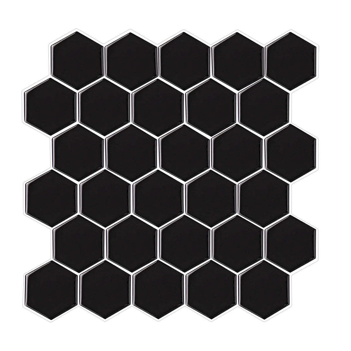 3D Mosaic Peel and Stick Wall Tile Stickers for Bathroom, 10 x 10"