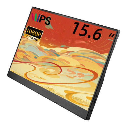 FHD 1080P Portable Monitor 15.6" IPS Eye Care Travel Screen for Laptop with 180 Degrees