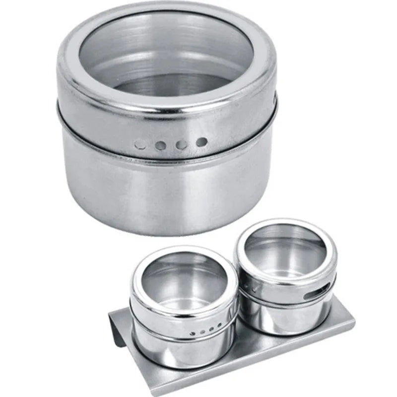 Magnetic Stainless Steel Spice Tins for Fridge, 200 mL, 2-Pack - image 2