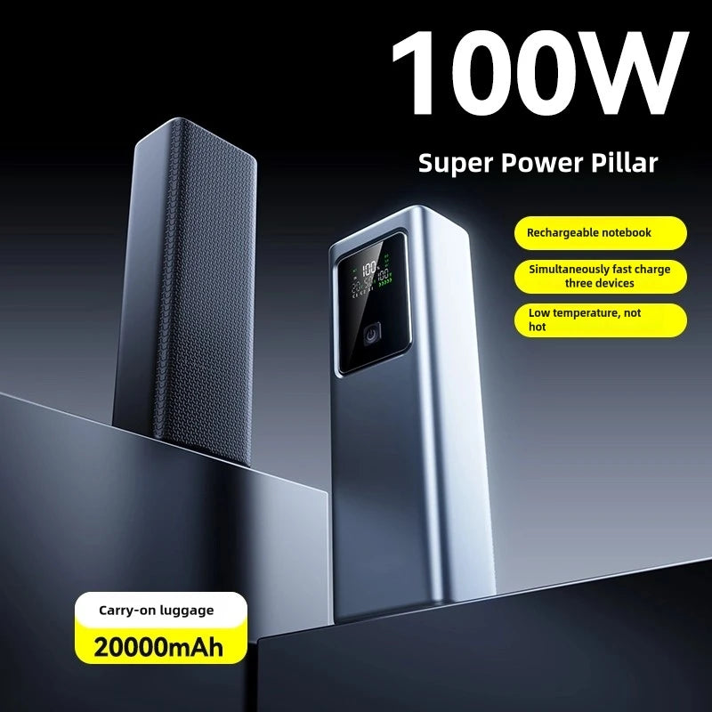 Portable 20000mah Power Bank 100W PD Fast Charging Laptop LED Display Quick Charger