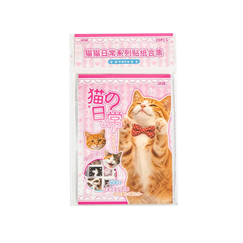 Funny Cat Emoticon Paper Stickers for Planners, 20-Pack - image 5
