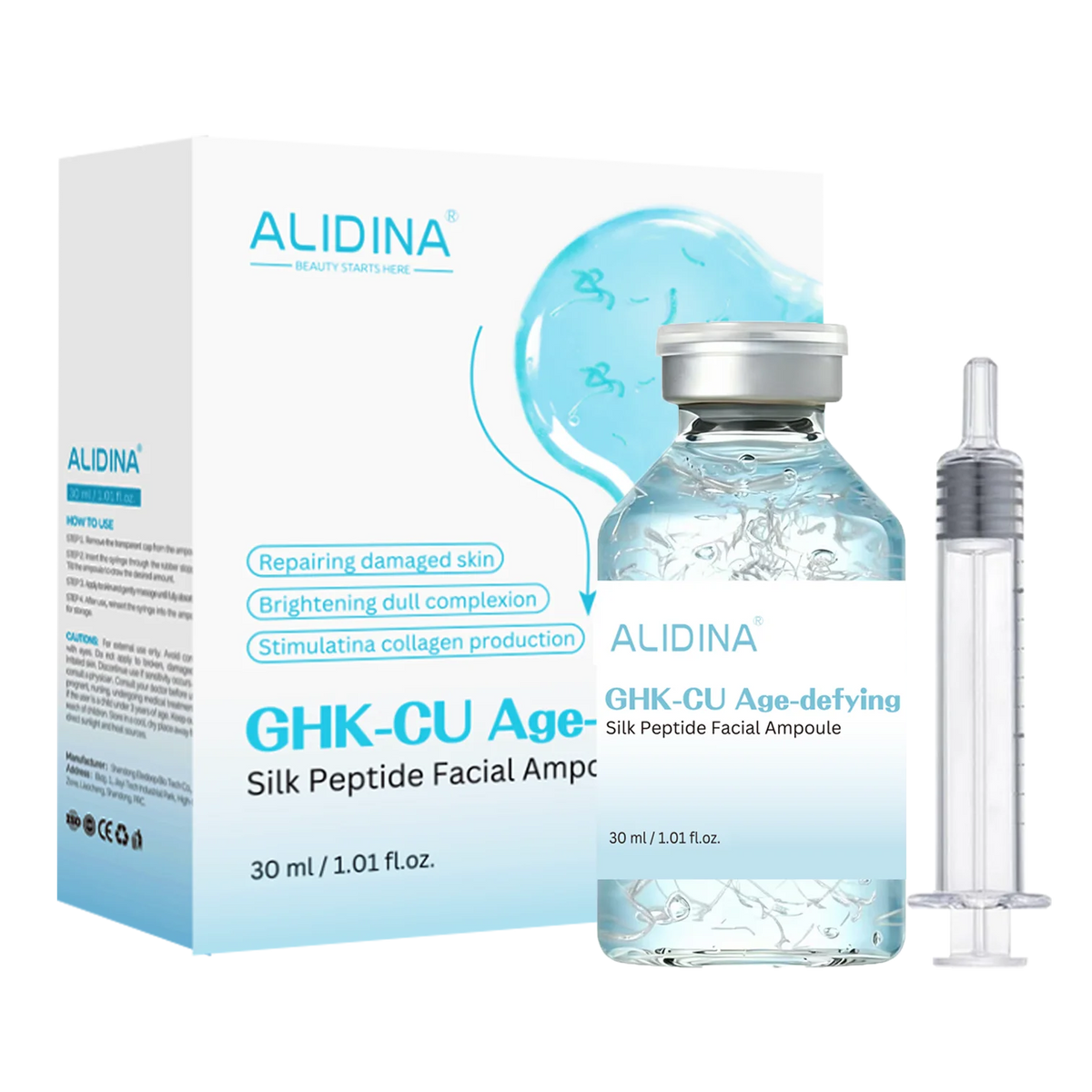 Silk Peptide Face Ampoule, 30 ml, PDRN, GHK-Cu or Collagen - image 8