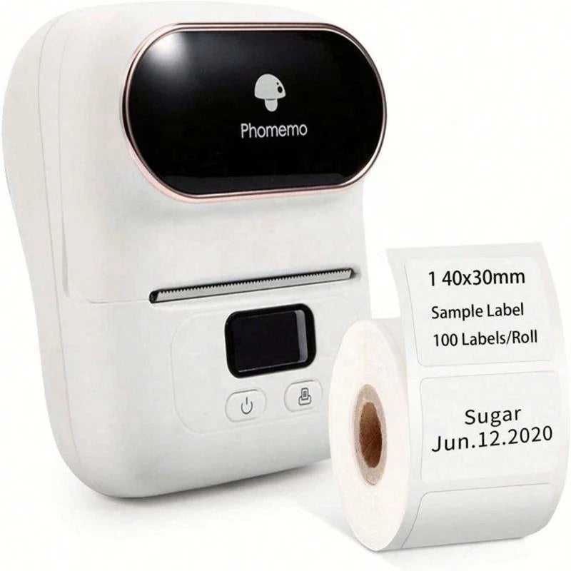 Phomemo M110 Mini Portable Thermal Printer Barcode Label Maker Printer for Small Business