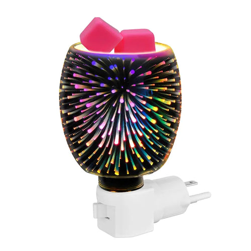 3D Small Wax Melter Plug-in Electric Candle Warmer Aroma Burner with Night Light