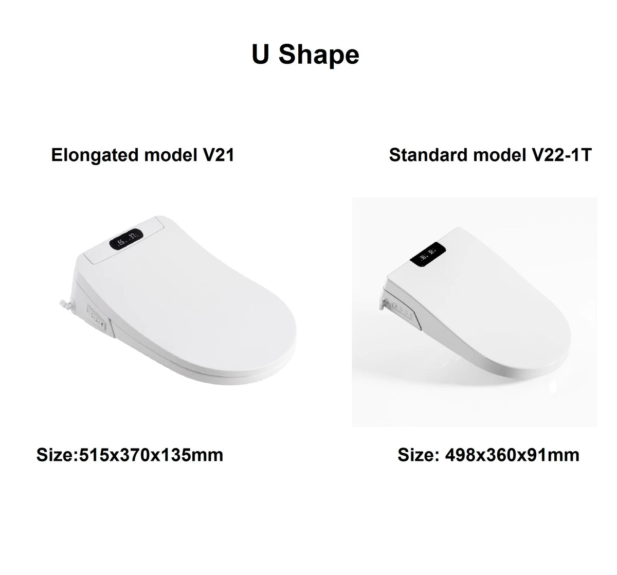 Heated Smart Bidet Seat with Warm Air Drying and Remote, Round - image 6