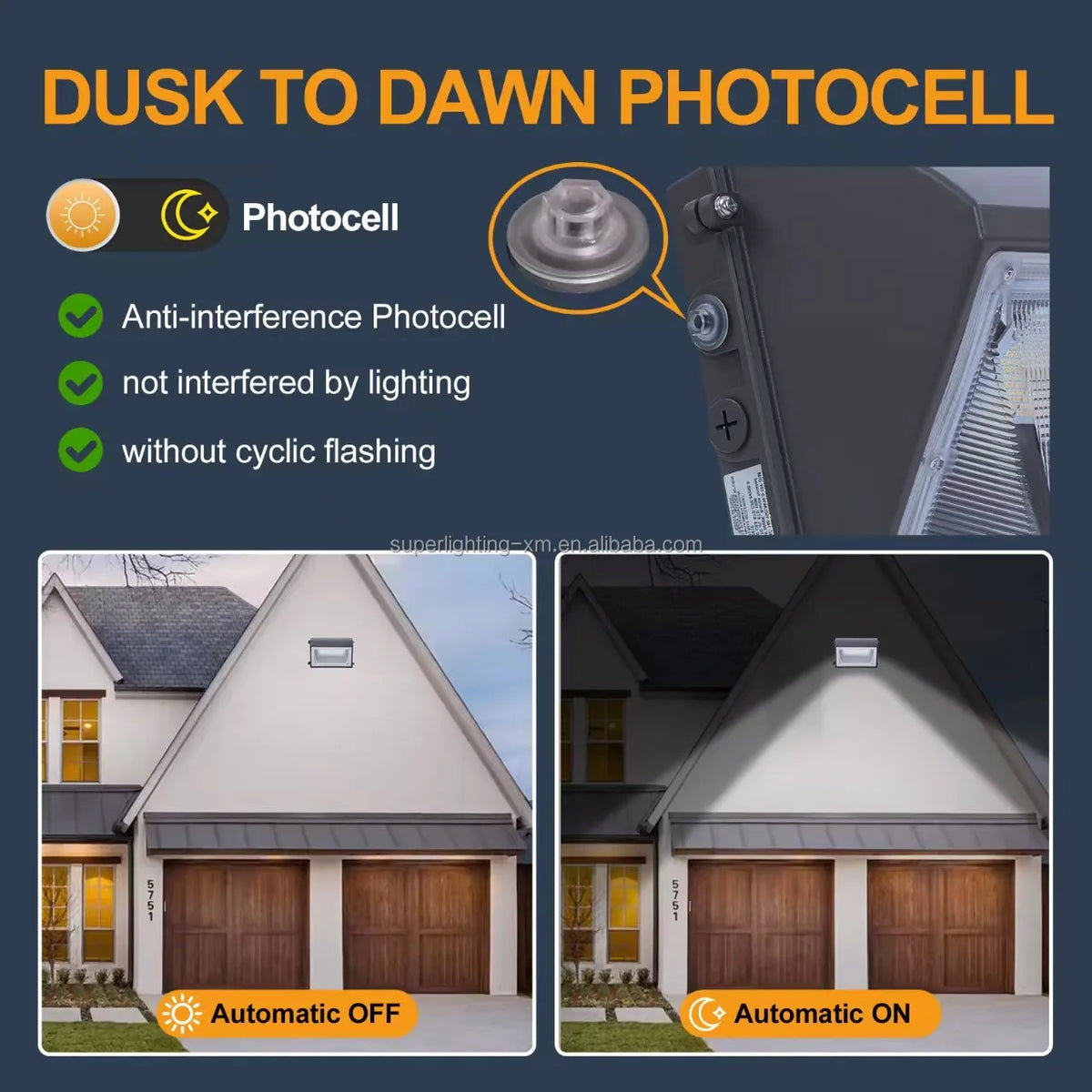 Outdoor LED Wall Lamp, IP65 Aluminum, 80W to 120W, Surface Mount - image 6