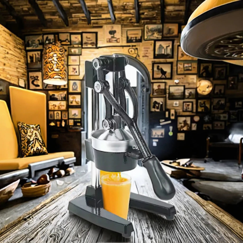 Heavy-Duty Hand-Crank Manual Juicer, Cast Iron and Stainless Steel - image 4
