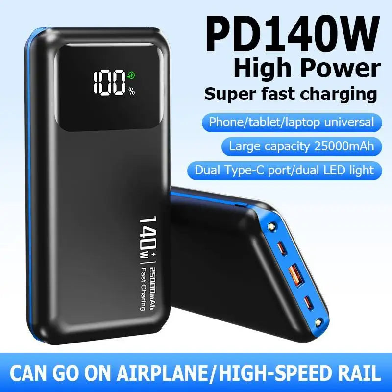 20,000mAh Three-Port Power Bank with Dual USB-C and LED Display - image 3