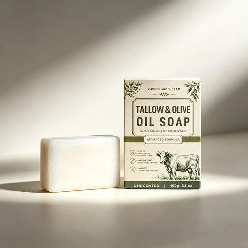 Herbal Soap with Beef Tallow & Olive Oil Gentle Cleansing for Sensitive Skin Moisturizing