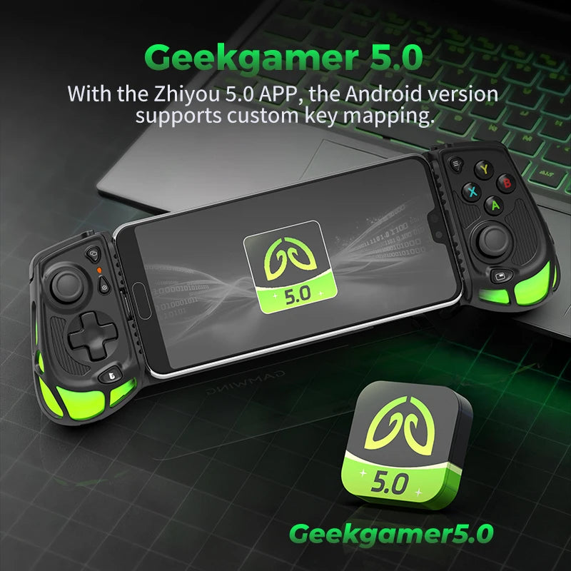 AB05 Stretching Games Controller TYPE-C Interface Gaming Controller for Android IOS Hall