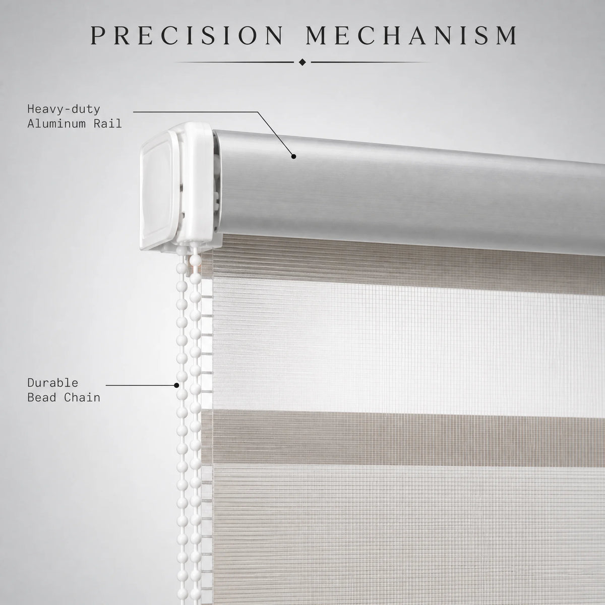No-Drill Zebra Roller Blind, Day/Night Light Filtering, 50 x 100 cm - image 2