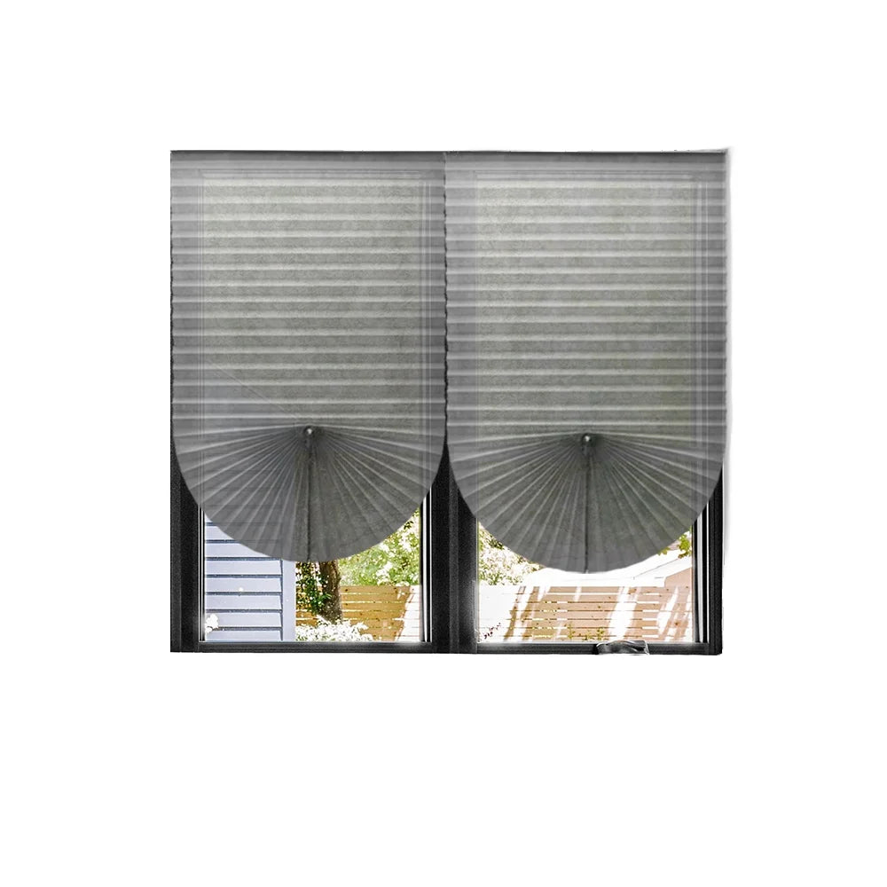 Cordless Semi-Sheer Pleated Paper Shades, Inside Mount, UV Blocking - image 3