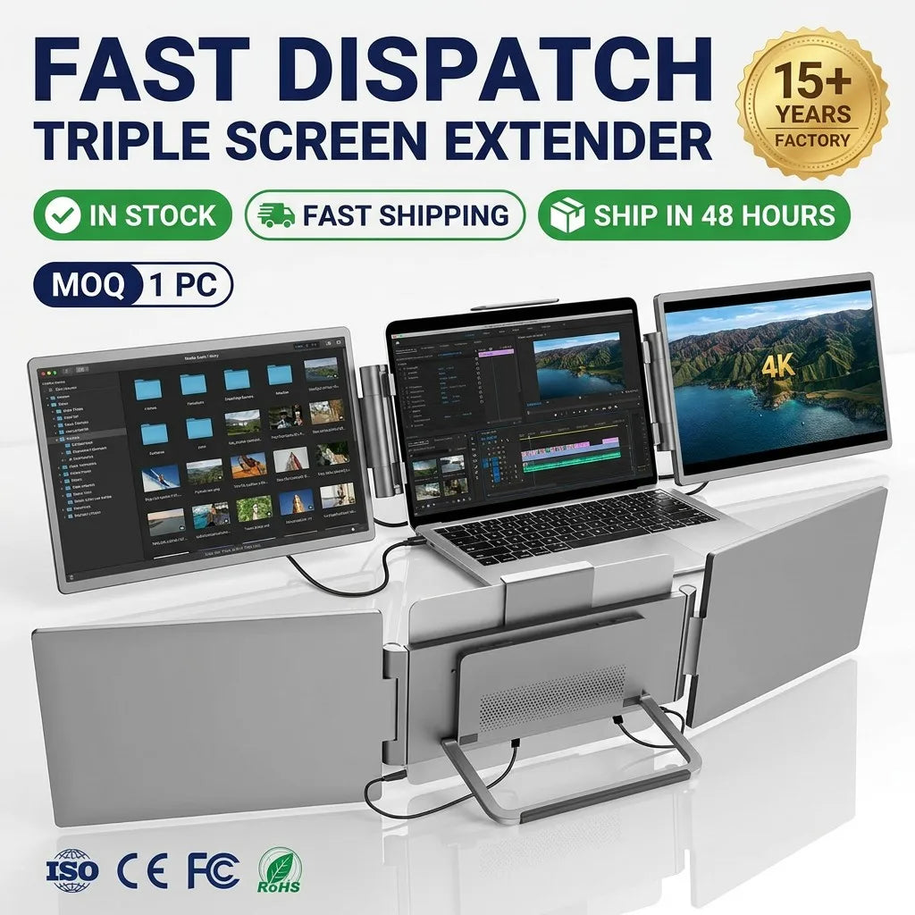Laptop Screen Extender 14" IPS FHD 1080P Portable Monitor Built-in Speaker for Laptops