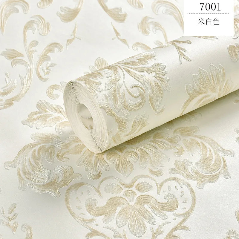 3D Embossed Damask Rose Peel and Stick Wallpaper, 53 cm x 1 m - image 7