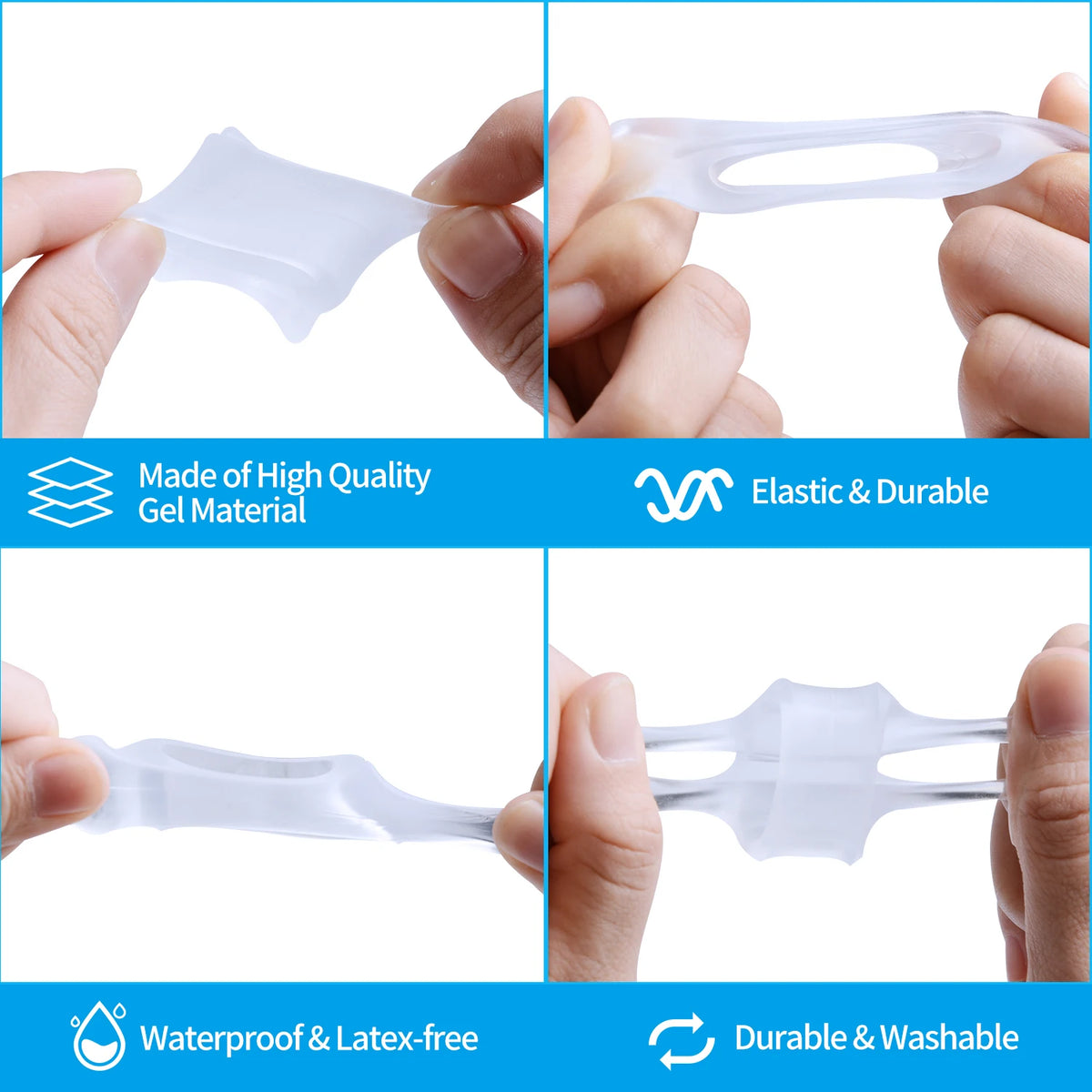 Sumifun Soft Silicone Toe Separator Hallux Valgus Bunion Spacers Overlapping Toes