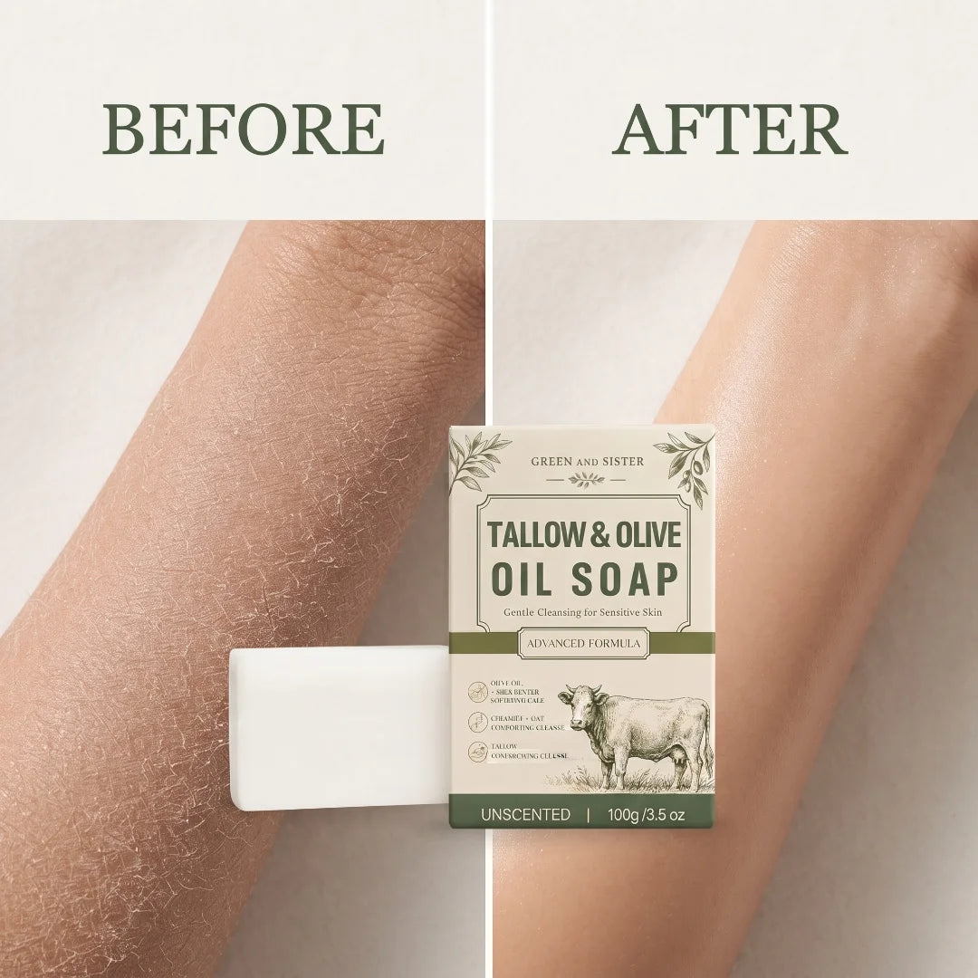 Beef Tallow and Olive Oil Herbal Soap for Skin and Hair, 100 g - image 5