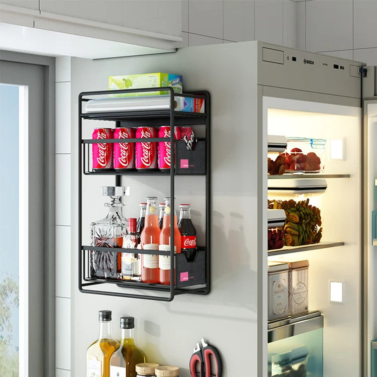 Magnetic Fridge Side Storage Rack, 1 to 4 Layers, 30 cm Wide - image 4