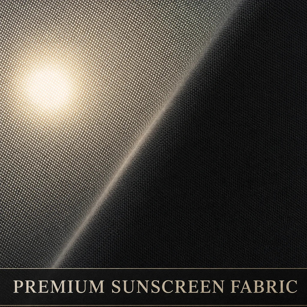 No-Drill Black Blackout Roller Blind, Polyester, 48 x 120 cm - image 3