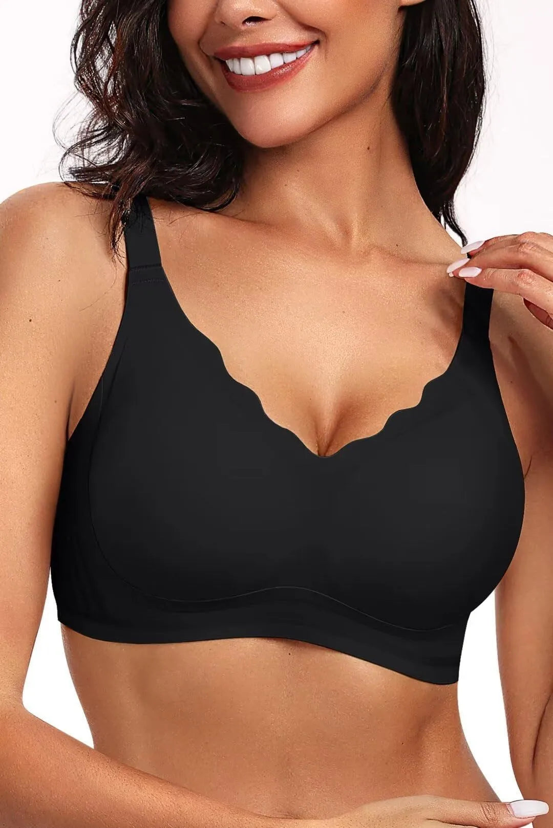 Full-Coverage Wire-Free Jelly Bra for Large Busts, Sizes S–3XL - image 7