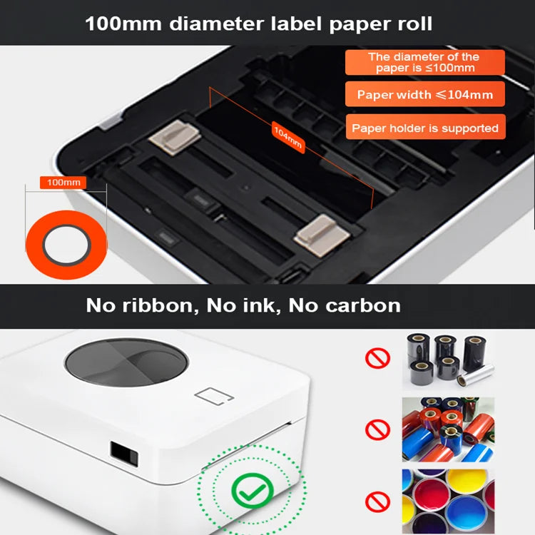 Direct Thermal Shipping Label Printer with WiFi, Bluetooth and USB - image 6