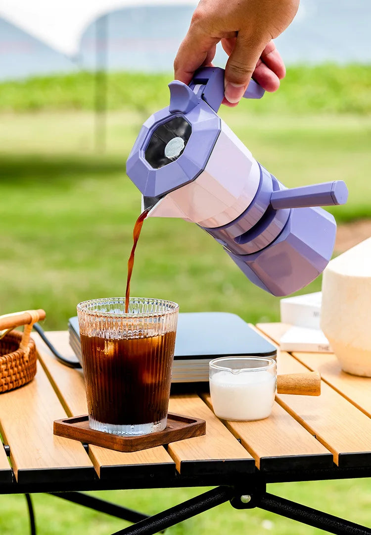 Italian Style Moka Pots Set Home & Garden Kitchen & Tabletop Ceramic Glass Metal Coffee