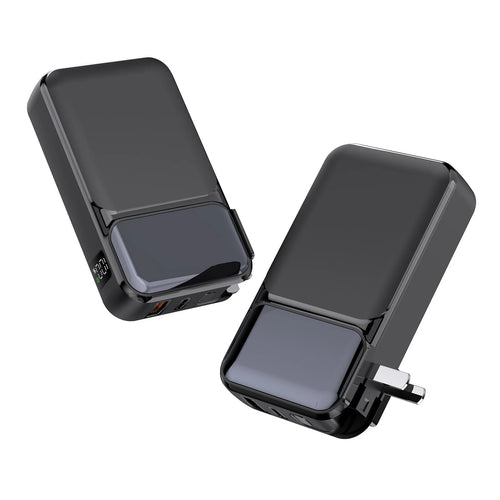 20000mah Li-Polymer Ultra Slim Power Bank Built-in Cables Foldable Plug PD 22.5W/20W Fast