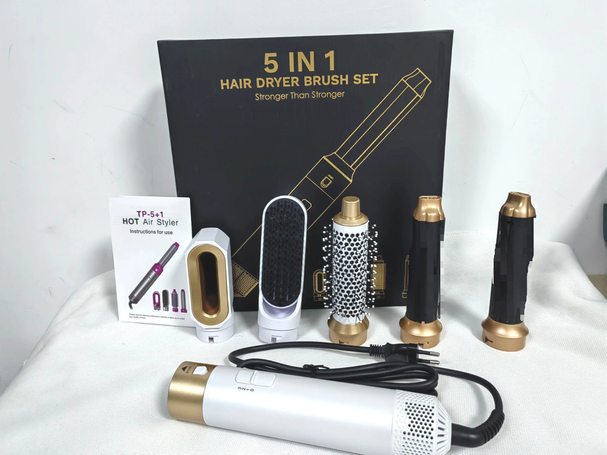 1000W Hot Air Styling Set with Dryer Brush, Curler and Straightener - image 9