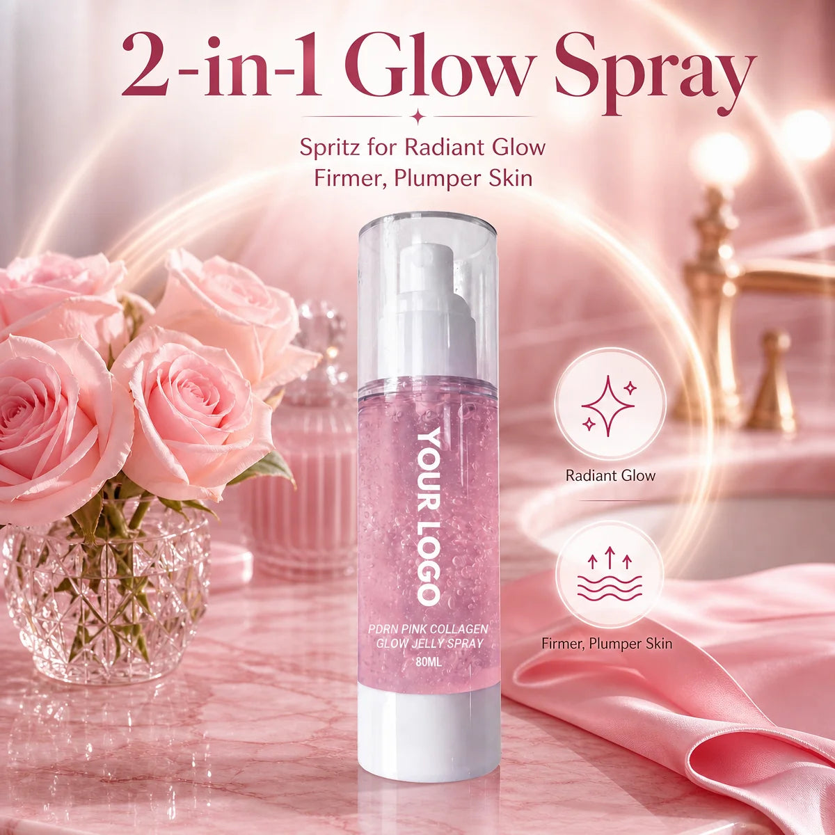 2-in-1 PDRN Collagen Jelly Mist and Setting Spray, 30 or 80 ml - image 2