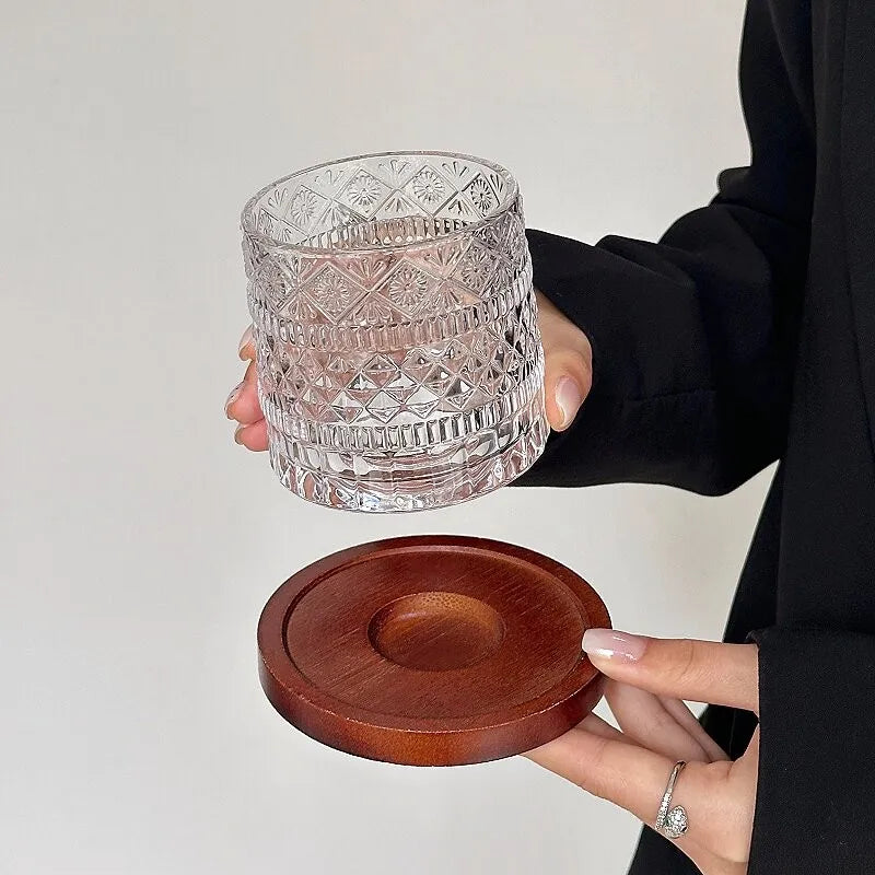 Rotating Glass Tumbler for Coffee, Whiskey or Juice, Optional Coaster - image 9