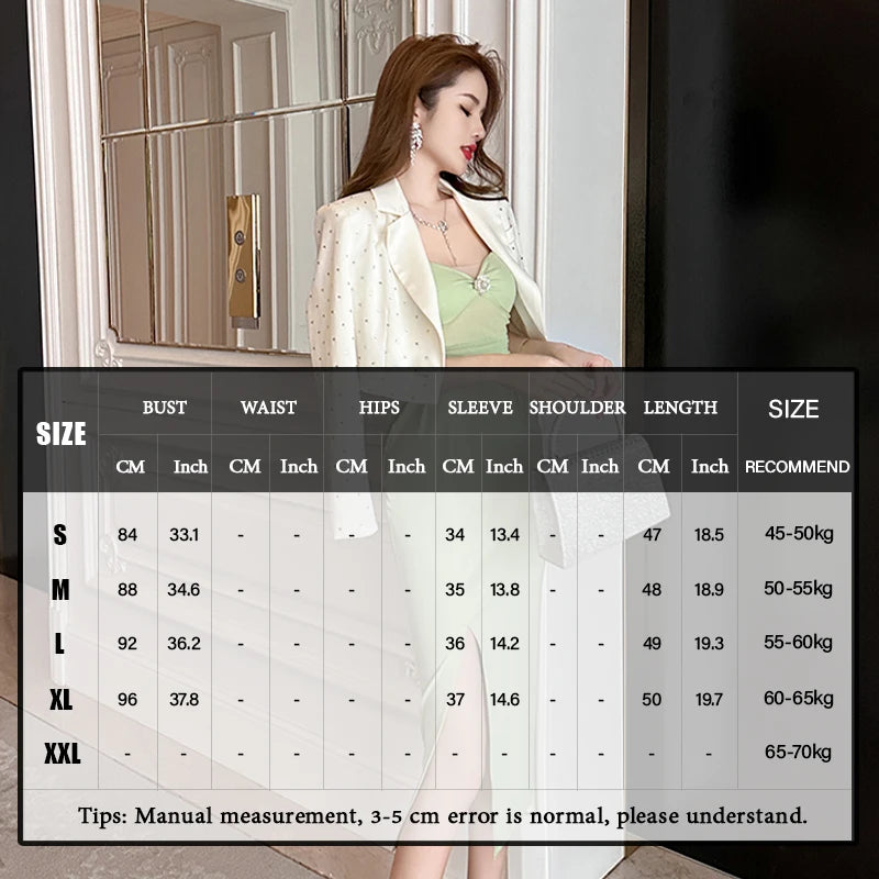Cropped Blazer with Crystal-Embellished Lapels, Single Button - image 5