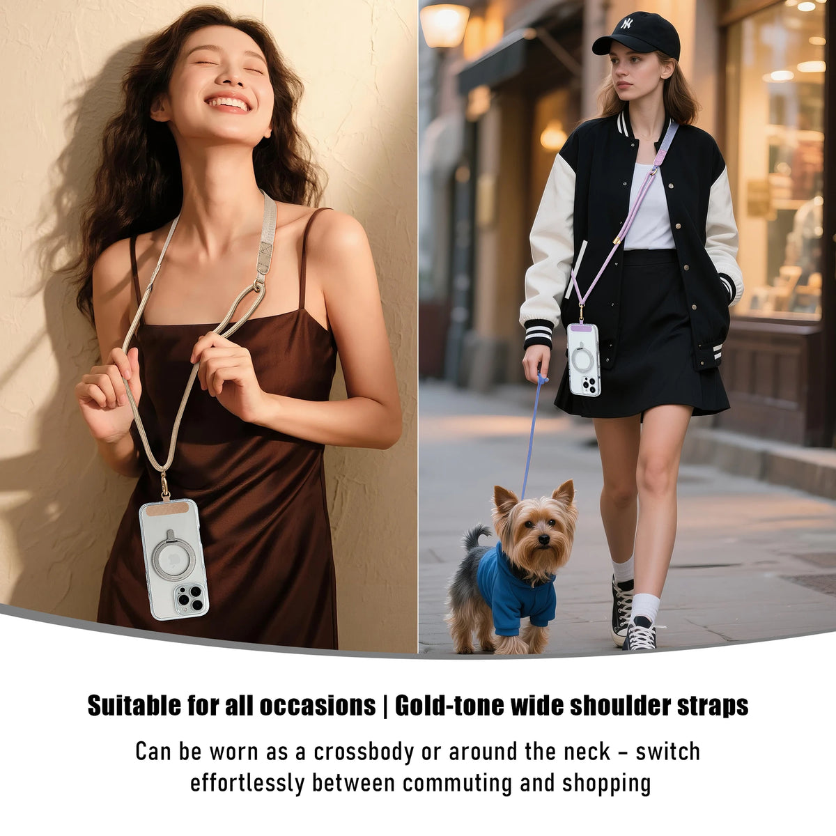 Braided Nylon Neck or Crossbody Lanyard for Phone and ID, 130 cm - image 3