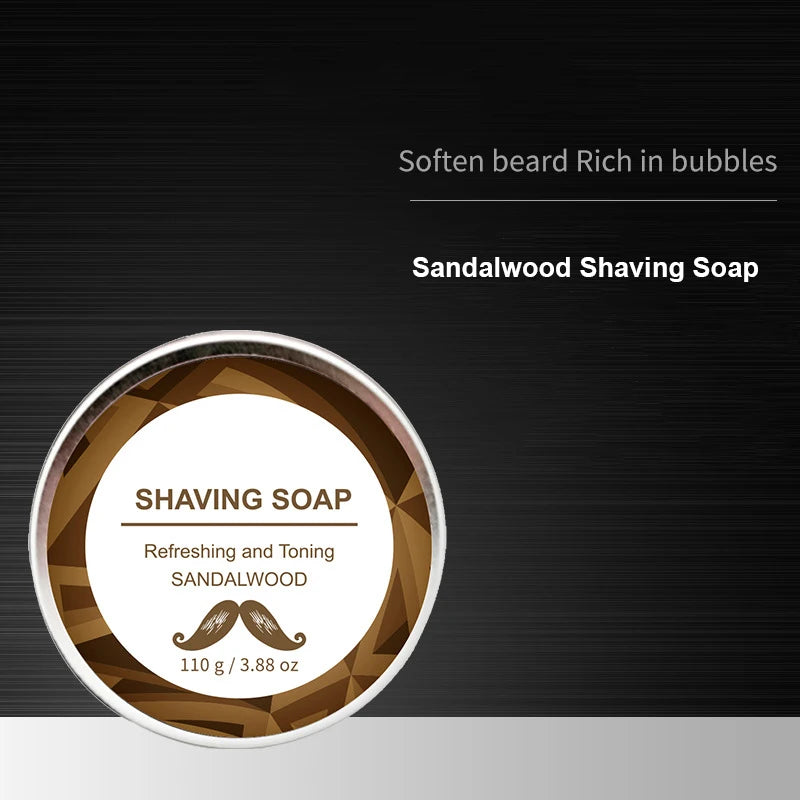 Shaving Soap Sandalwood Best Luxury Shaving Cream Tallow Dense Lather with Fantastic