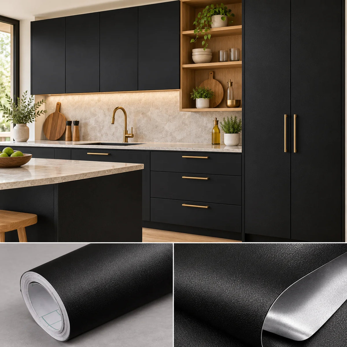Removable Peel and Stick Contact Paper for Kitchen Cabinets, PVC - image 2