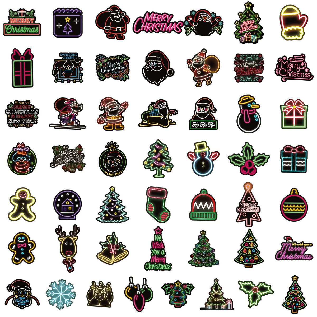 Neon Graffiti Waterproof Vinyl Stickers for Laptops, 50 Pcs - image 2
