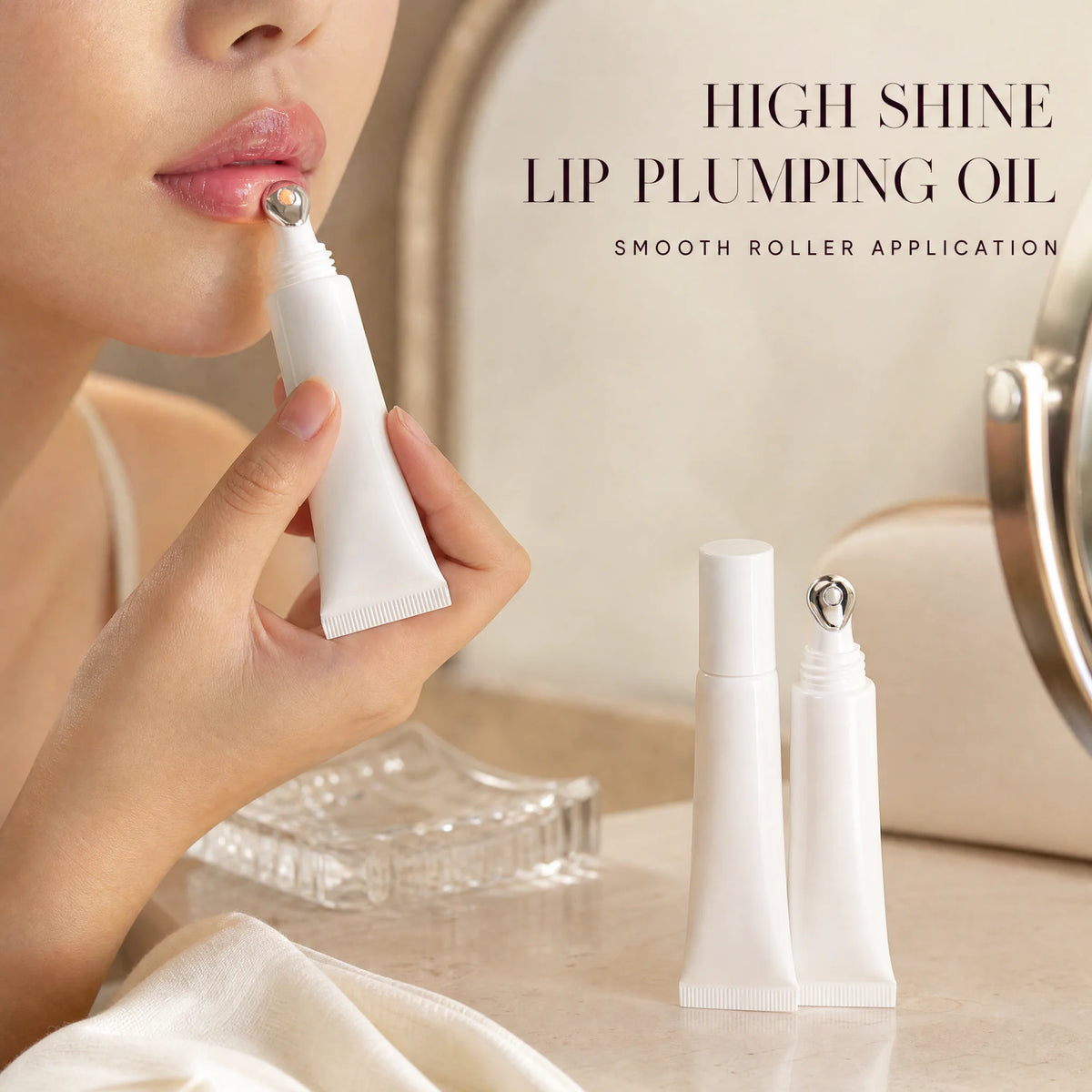 Moisturizing Lip Oil Makeup Lip Balm Vegan Fruit Flavor Vitamin E Collagen Hyaluronic