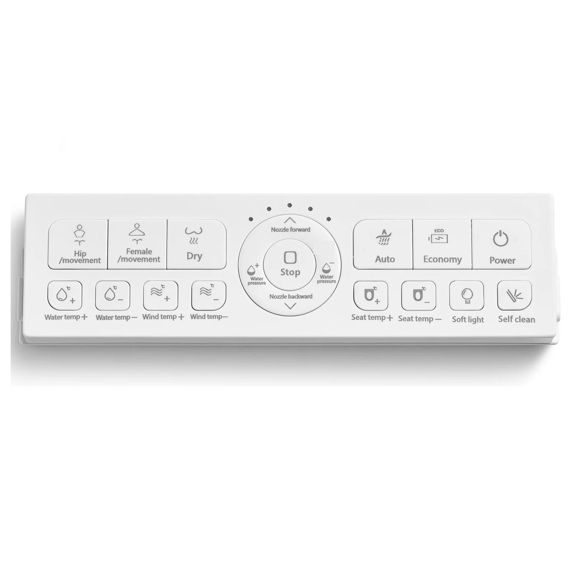 Heated Smart Bidet Seat with Warm Air Drying and Remote, Round - image 3