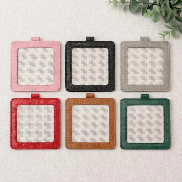 Square PU Leather Bag Charm for 4x4 Inch Photo or Needlepoint - image 3