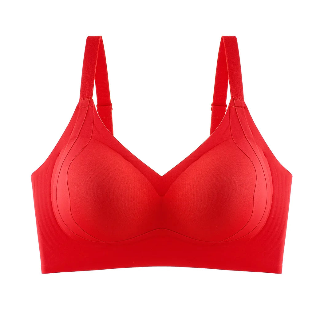 Seamless Wire-Free Jelly Bra with Halter Straps, Sizes M–XXL